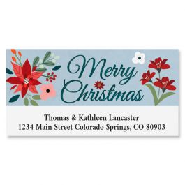 Winter Floral Deluxe Address Labels