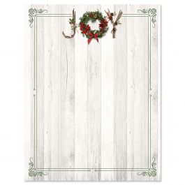 Rustic Joy Christmas Letter Papers