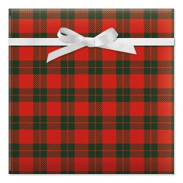 Country Christmas Plaid Jumbo Rolled Gift Wrap
