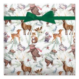 Forest Friends Jumbo Rolled Gift Wrap