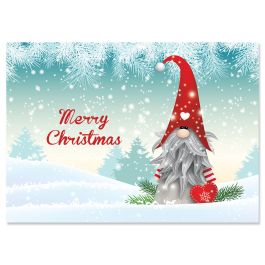 Merry Christmas Gnome Christmas Cards - Personalized