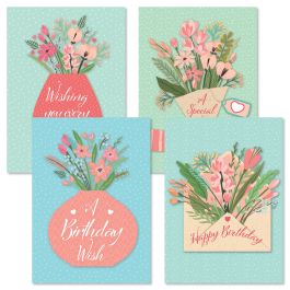 Bouquets Birthday Cards