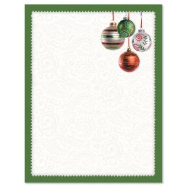Ornament Holiday Letter Papers