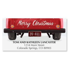 Gnomes in Red Truck Deluxe Address Labels