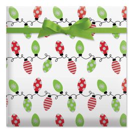 String of Lights Jumbo Rolled Gift Wrap