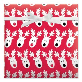 Tipsy Reindeer Jumbo Rolled Gift Wrap