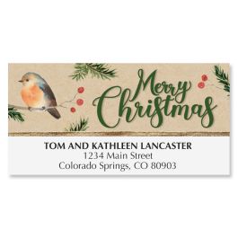 Kraft Christmas Tree Deluxe Address Labels