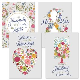 Vintage Floral Wedding Cards