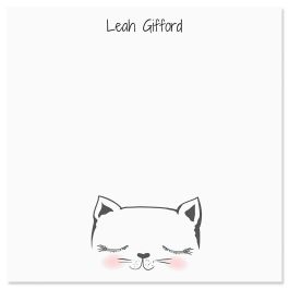 Kitty Ears Personalized Note Sheets in a Cube Refill