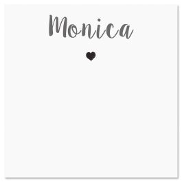 Mini Heart Personalized Note Sheets in a Cube Refill
