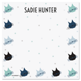 Cat Personalized Note Sheets in a Cube Refill