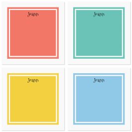 Color Trend Personalized Note Sheets in a Cube Refill
