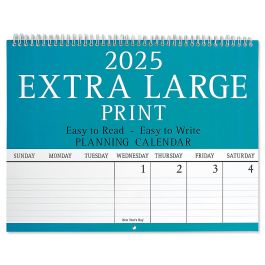 2025 Large Print Calendar