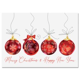 Joyful Ornaments Christmas Cards - Personalized
