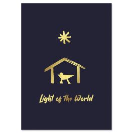 Light of the World Deluxe Christmas Cards - Personalized