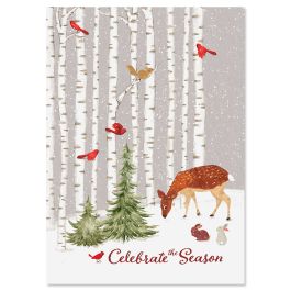 Forest Morning Christmas Cards - Nonpersonalized