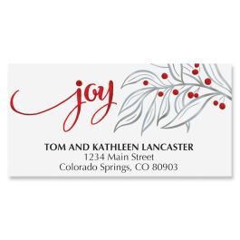 Silver Berries Deluxe Address Labels