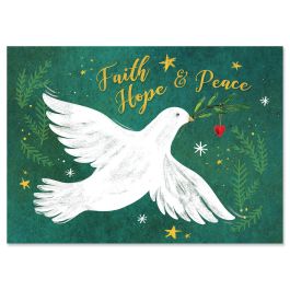 Wings of Peace Christmas Cards - Personalized