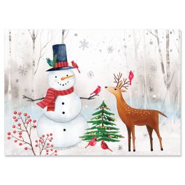 Snowman Woods Christmas Cards - Non-personalized