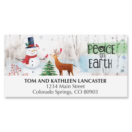 Snowman Woods Deluxe Address Labels