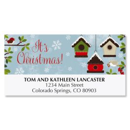 Sweet Birdhouses Deluxe Address Labels