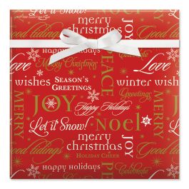 Good Tidings Jumbo Rolled Gift Wrap