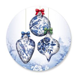 Blue Chinoiserie Christmas Seals