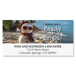Coastal Christmas Deluxe Address Labels
