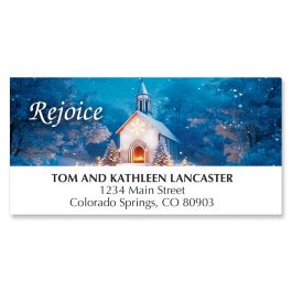 Christmas Church Deluxe Address Labels
