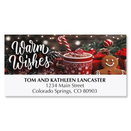 Warm Christmas Wishes Deluxe Address Labels