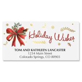 Holiday Bow Deluxe Address Labels