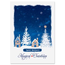 Holiday Scene Christmas Cards - Personalized