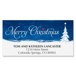 Holiday Scene Deluxe Address Labels