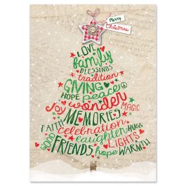 Sentiments of the Season Christmas Cards - Personalized