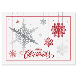 Snowflake Holiday Deluxe Christmas Cards - Nonpersonalized