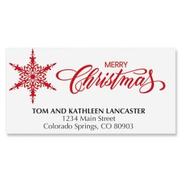 Snowflake Holiday Deluxe Address Labels