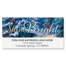 Cardinal and Tree Deluxe Address Labels