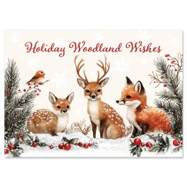 Winter Woodland Animals Christmas Cards - Nonpersonalized