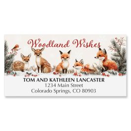 Winter Woodland Animals Deluxe Address Labels