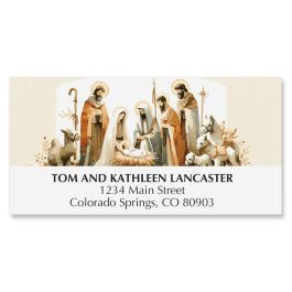 Watercolor Nativity Deluxe Address Labels