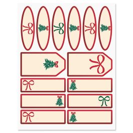 Holiday Bows Gift Wrap To/From Labels