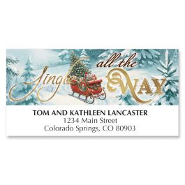 Holiday Sleigh Deluxe Address Labels