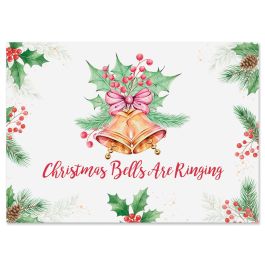 Watercolor Bells Christmas Cards - Nonpersonalized
