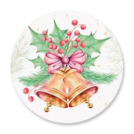 Watercolor Bells Christmas Seals