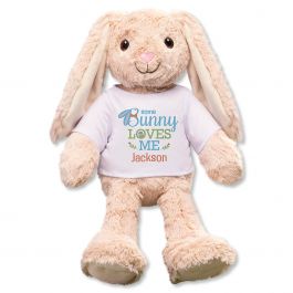 Blue Somebunny Loves You Personalized Bunny