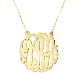Monogrammed Gold Vermeil Necklace