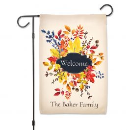 Fall Personalized Garden Flag