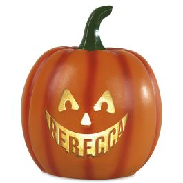 LED Personalized Jack-O-Lantern with Triangle Eyes