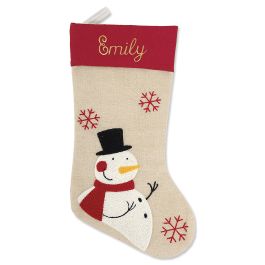 Snowman Personalized Tufted Stockings