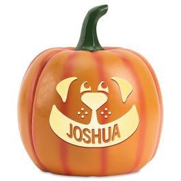 Dog LED Personalized Jack-O-Lantern